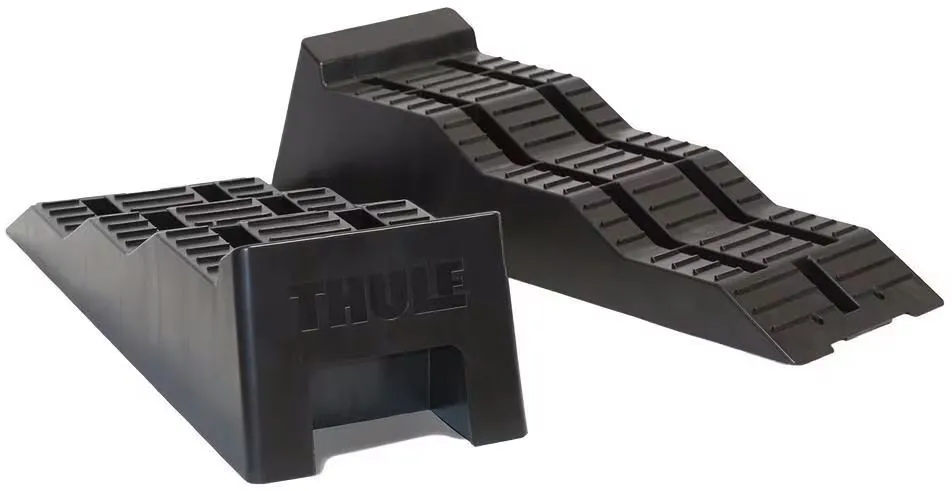 Thule Auffahrkeil Halter Halterung für Wohnmobil mit Thule Elite Van XT Heck-Fahrradträger - inkl. Auffahrkeile Thule